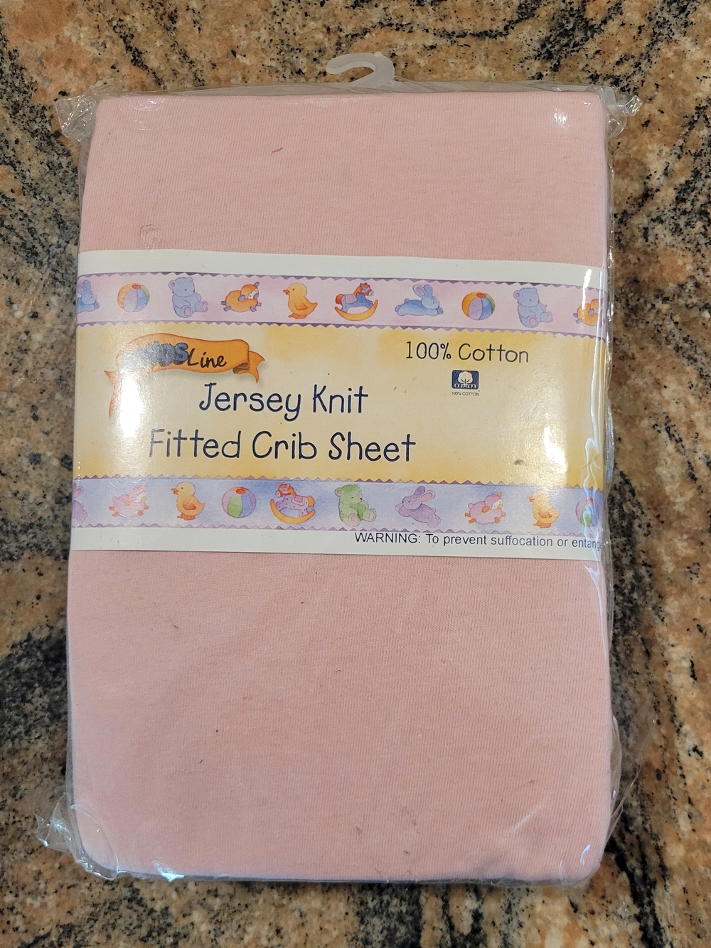 Kids Line: Light Pink Jersey Knit Fitted Crib Sheet. New. $5